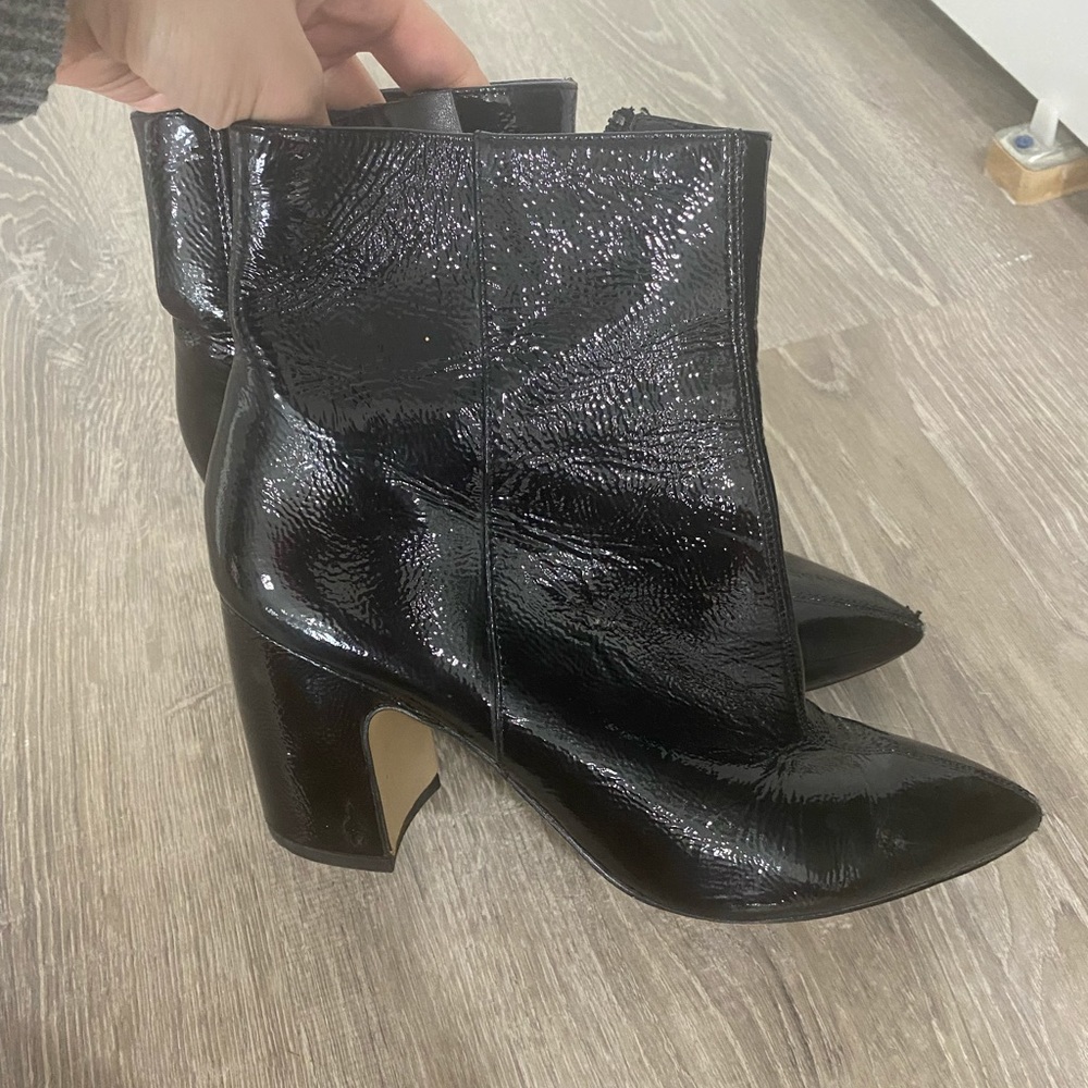 Sam Edelman black patent booties